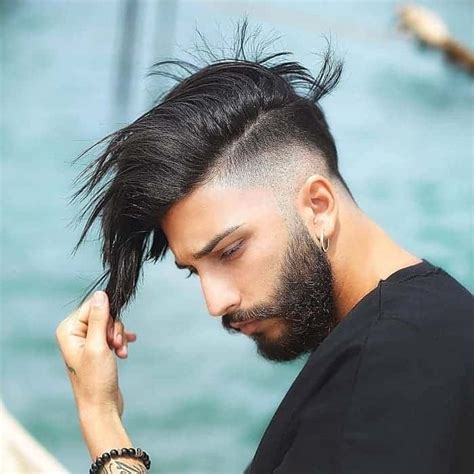 long hair with low fade